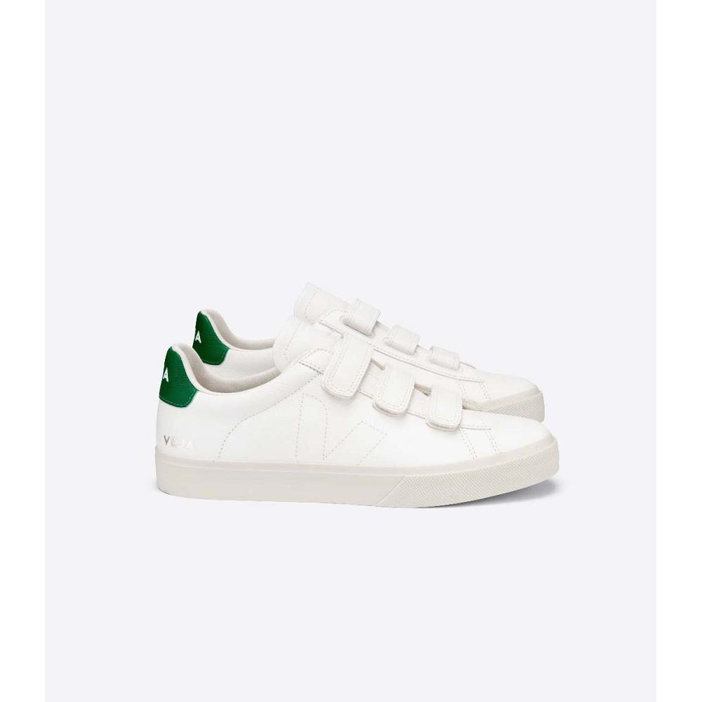 Veja RECIFE CHROMEFREE Sneakers Dames White/Green | BE 626AHK